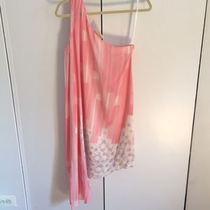 Multi length rose pink 100% silk, tags on dress